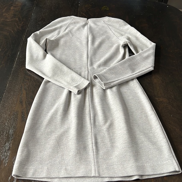 Adorable Madewell gray pleated long sleeve dress - Picture 2 of 5